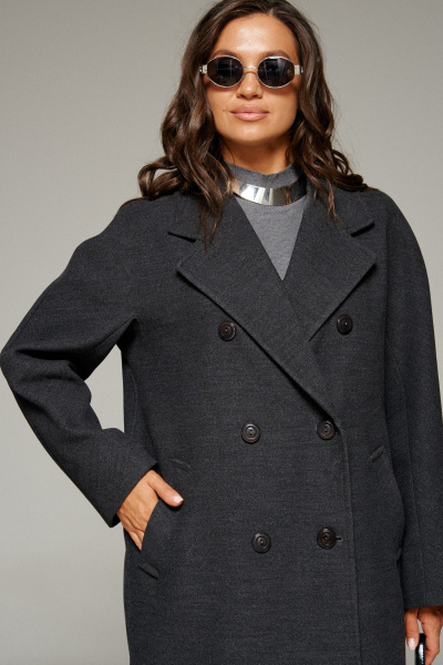 Пальто Beautiful&Free 7031 графит - фото 12