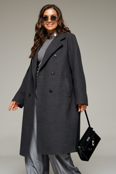 Пальто Beautiful&Free 7031 графит - фото 9