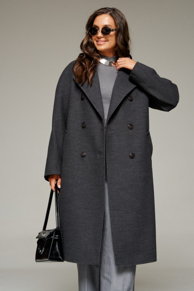 Пальто Beautiful&Free 7031 графит - фото 8