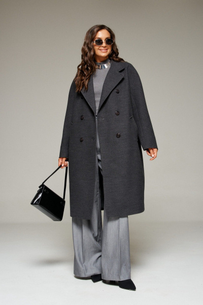 Пальто Beautiful&Free 7031 графит - фото 7