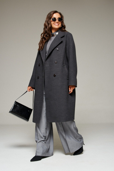 Пальто Beautiful&Free 7031 графит - фото 1