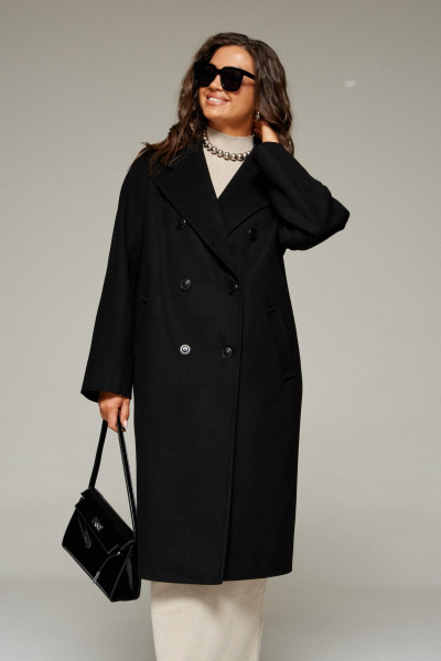 Пальто Beautiful&Free 7031 черный - фото 10