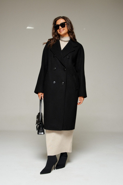 Пальто Beautiful&Free 7031 черный - фото 9