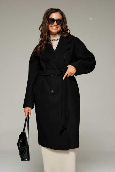 Пальто Beautiful&Free 7031 черный - фото 4