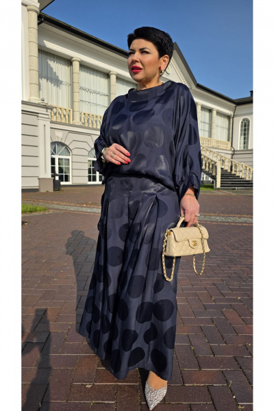 Блуза, брюки Vittoria Queen 25983 темно-синий - фото 5