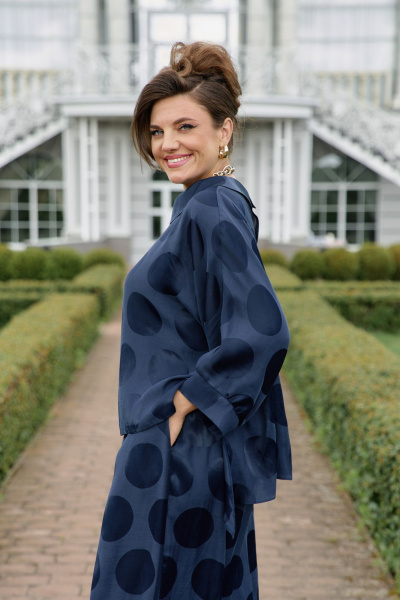 Блуза, брюки Vittoria Queen 25983 темно-синий - фото 3