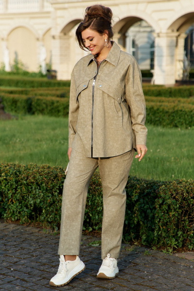 Блуза, брюки Vittoria Queen 26113 хаки - фото 1