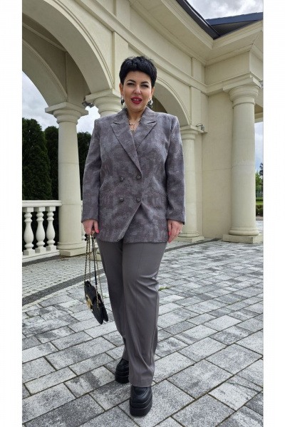 Брюки, жакет Vittoria Queen 26203 тауп - фото 7