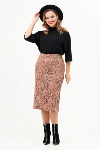 Юбка Condra 10020 рыже-пудровый - фото 1