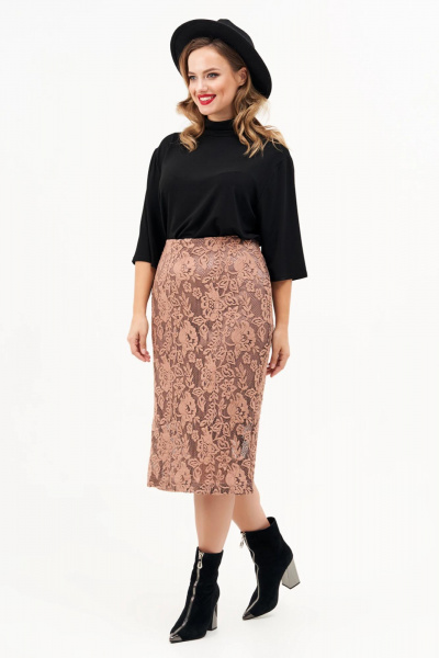 Юбка Condra 10020 рыже-пудровый - фото 3