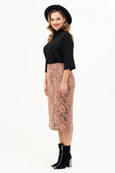 Юбка Condra 10020 рыже-пудровый - фото 7