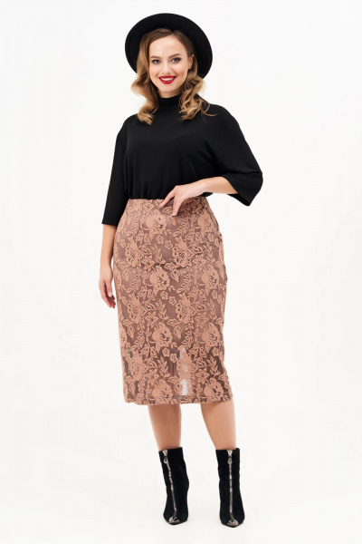 Юбка Condra 10020 рыже-пудровый - фото 10