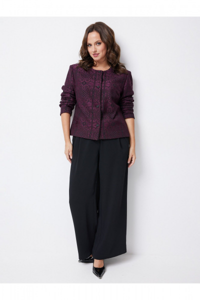 Жакет Condra 15101 баклажановый_черный - фото 1