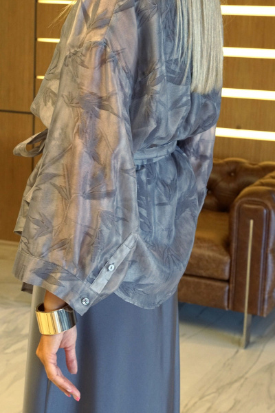 Блуза, платье Alani Collection 2429 графит - фото 15