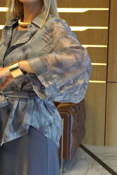 Блуза, платье Alani Collection 2429 графит - фото 14