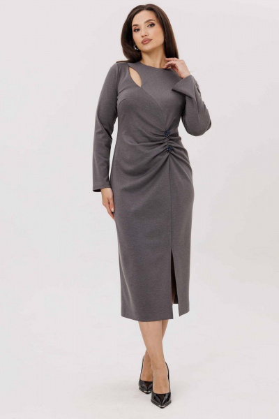 Платье Mislana 1231 серый - фото 2