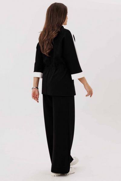 Брюки, жакет Mislana 1251 черный/белый - фото 8