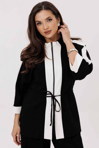 Брюки, жакет Mislana 1251 черный/белый - фото 5