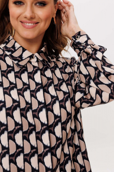 Блуза Mislana 1257 бежевый - фото 9