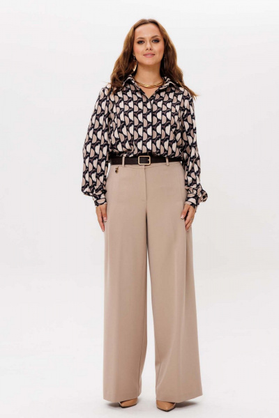 Блуза Mislana 1257 бежевый - фото 6