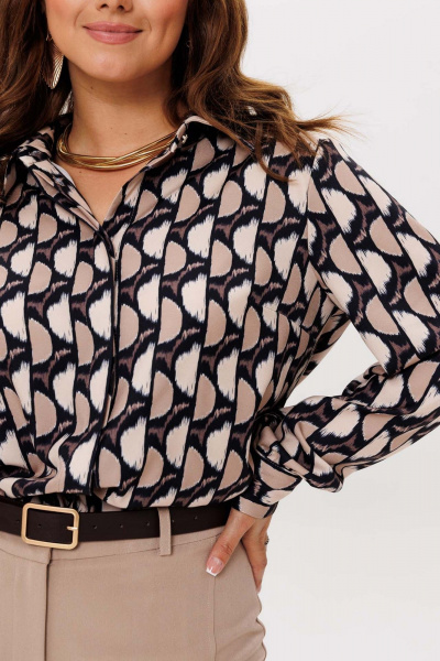 Блуза Mislana 1257 бежевый - фото 3