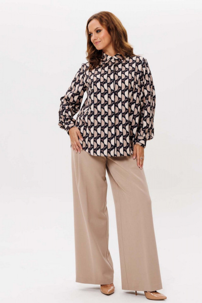 Блуза Mislana 1257 бежевый - фото 1