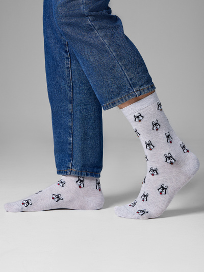 Носки Mark Formelle 017K-3088/25017K св.серый_меланж_рис.3088 - фото 1