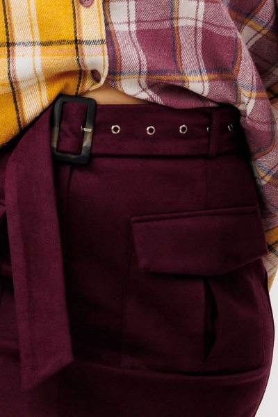 Юбка Anelli 1684 томный_каберне - фото 6