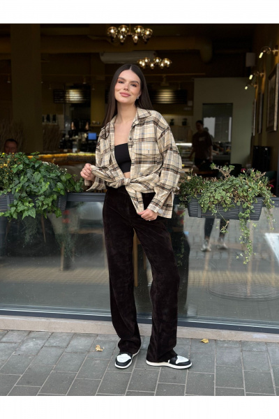 Брюки THE.WOMAN 0353 шоколадный - фото 2