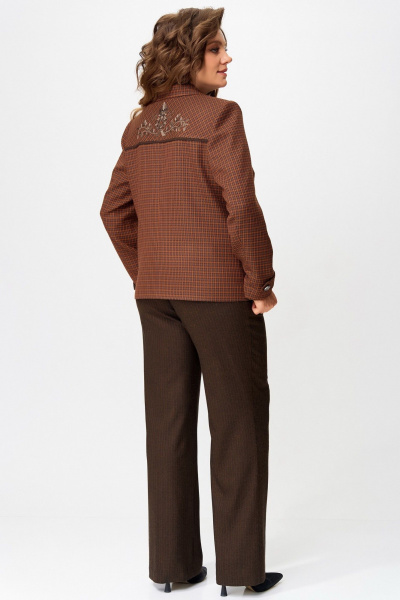 Брюки, жакет Fita 3131 терракот+коричневый - фото 9