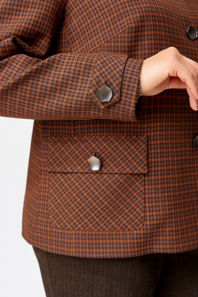 Брюки, жакет Fita 3131 терракот+коричневый - фото 7