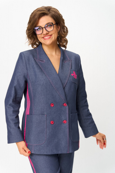 Жакет Andina city 4018-25 синий - фото 4