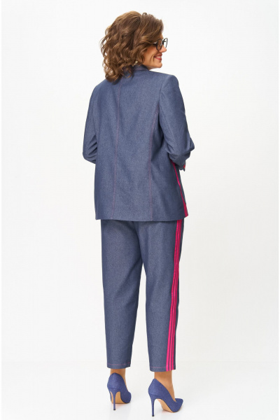 Брюки, жакет Andina city 9084-25 синий - фото 7