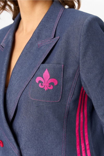 Брюки, жакет Andina city 9084-25 синий - фото 6