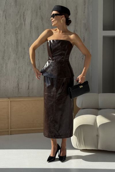 Юбка DAVA 5223 шоколад - фото 4