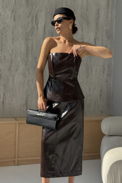 Юбка DAVA 5223 шоколад - фото 2