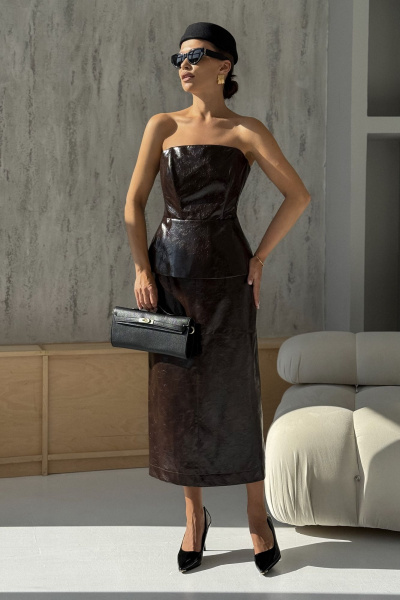 Юбка DAVA 5223 шоколад - фото 1