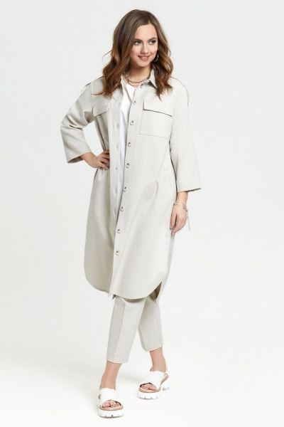 Блуза, брюки TEZA 2393 светло-бежевый - фото 1