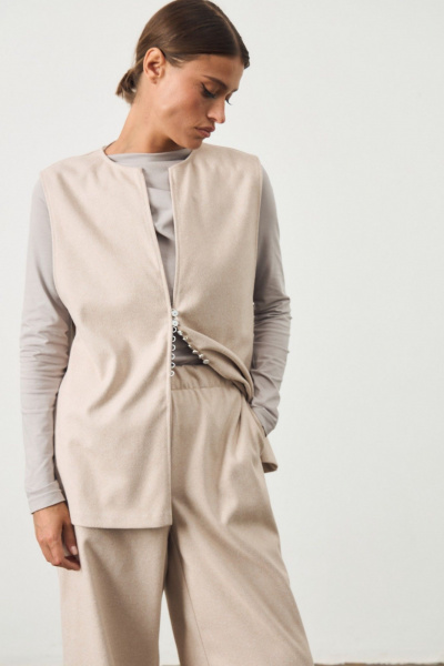 Брюки, жилет ATTIKA А3437-2 песочный - фото 3