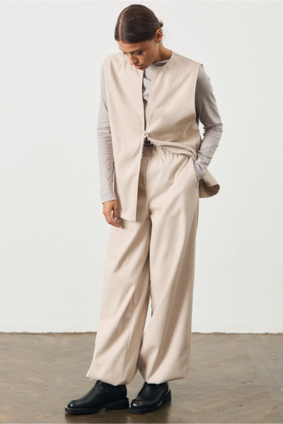 Брюки, жилет ATTIKA А3437-2 песочный - фото 2