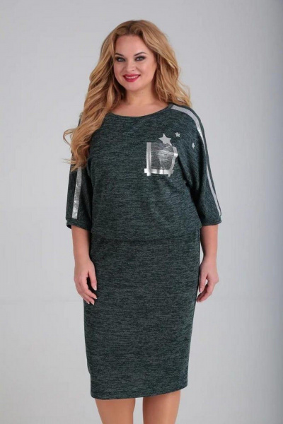 Платье СиБон 0186 зеленый - фото 2