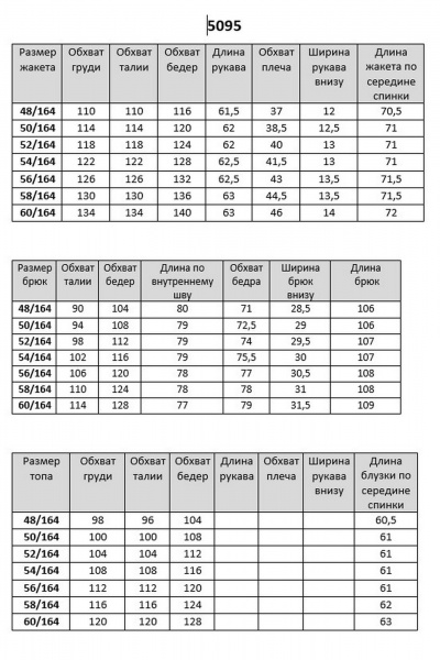 Брюки, жакет, топ БАГРЯНИЦА 5095 графит - фото 7