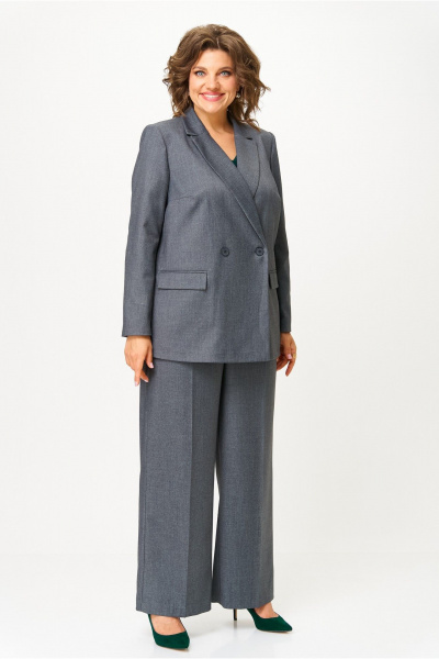 Брюки, жакет, топ БАГРЯНИЦА 5095 графит - фото 2