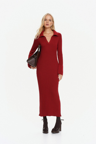 Платье THE VERY 2412 бордовый - фото 1