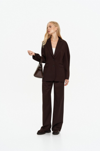 Жакет THE VERY 2433 горький-шоколад - фото 9