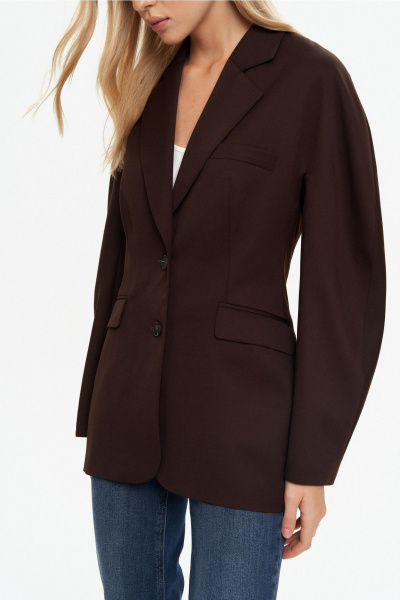 Жакет THE VERY 2433 горький-шоколад - фото 8