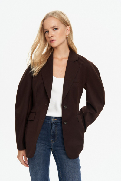Жакет THE VERY 2433 горький-шоколад - фото 6