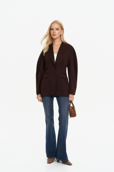 Жакет THE VERY 2433 горький-шоколад - фото 3