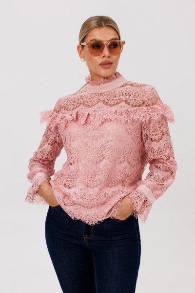 Блуза Anelli 1689 розовый_алмаз - фото 7