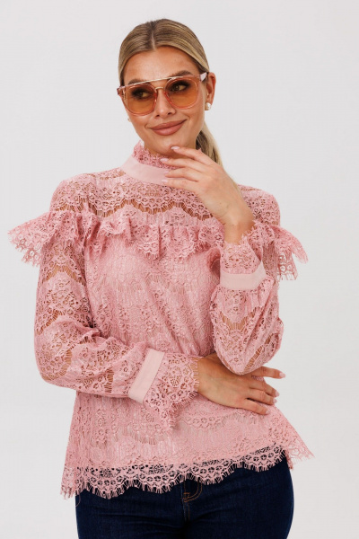 Блуза Anelli 1689 розовый_алмаз - фото 3